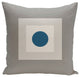 Geometric Decorative Pillow, Classic Peacock, 20"x20"