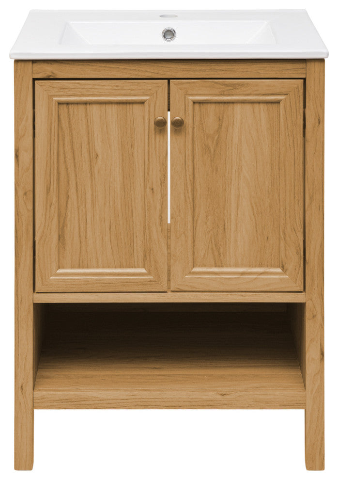 Chateau 24" Bathroom Vanity, Natural Oak