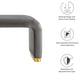 Koda Performance Velvet Waterfall Long Bench - Brass Storm Gray