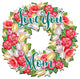 Love You Mama Flowers Wreath