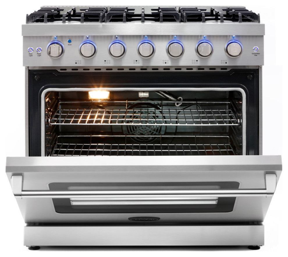 2-Piece Kitchen, 36" Gas Range and 36" Wall Mount Range Hood