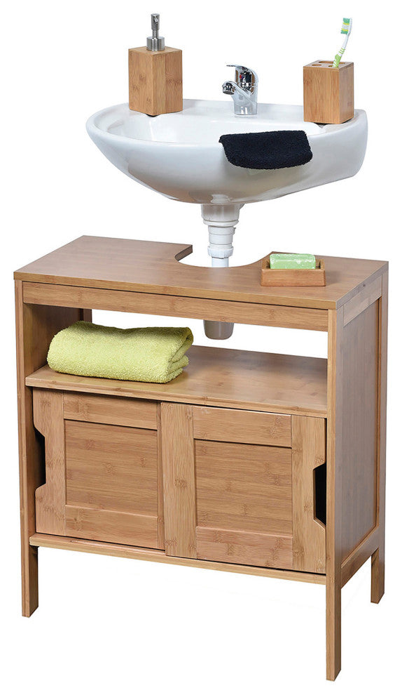 Under-Sink Cabinet, Bathroom Vanity for Small Spaces, U-Shaped Cut-Out, Mahe