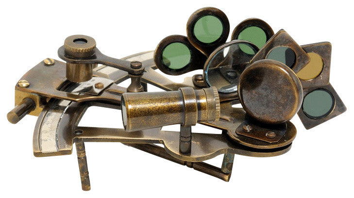 Nautical Sextant in wood box, Medium