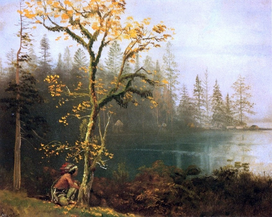 Albert Bierstadt Indian Scout, Gallery Wrapped Canvas Print, 20"x25"