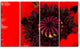 Garden in Full Bloom on Summer Day, Flowers Canvas Artwork, 48"x28", 4 Panels
