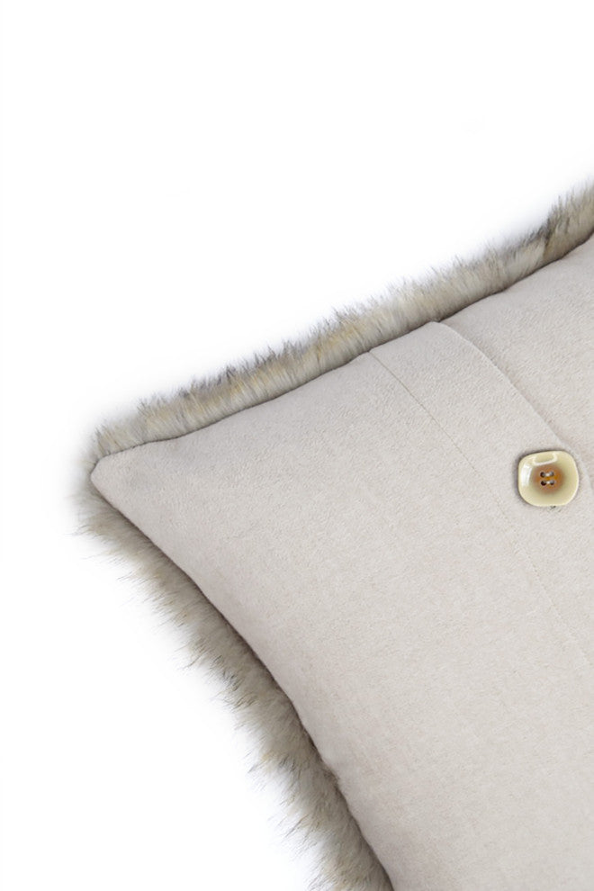 LUZIO Sable Vegan Faux Fur Pillow Cover 19.6x19.6