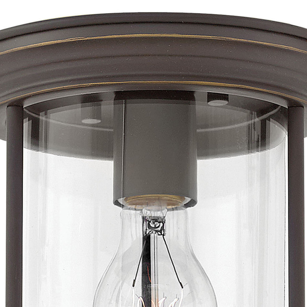 Hinkley Hadley Small Flush Mount, Oil Rubbed Bronze With Clear Glass