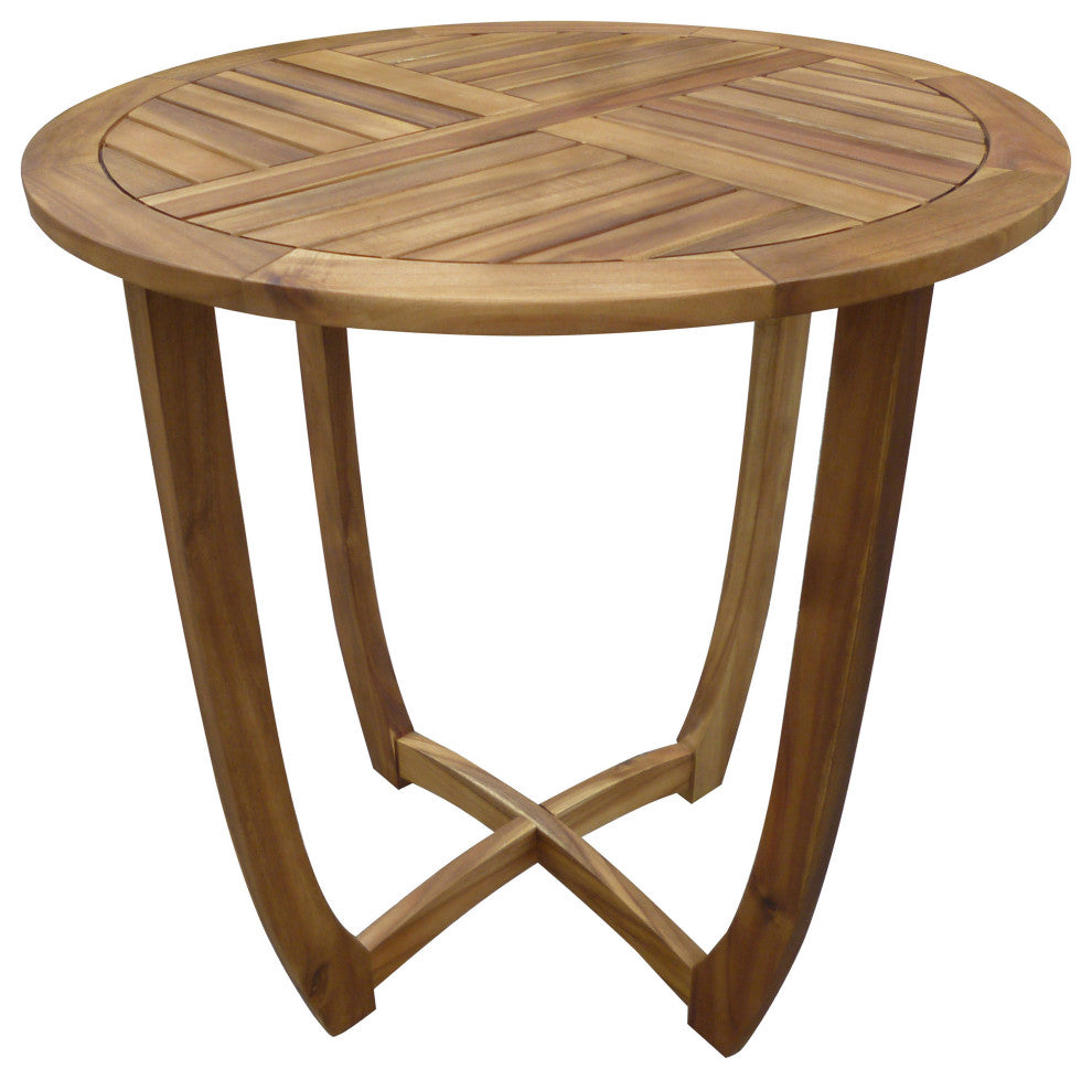 GDF Studio Cathy Outdoor 2-Seater Acacia Wood Bistro Set, Teak