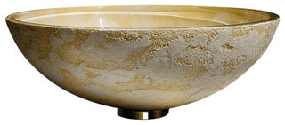 Luna Dual Textured Vessel Sink, Yellow