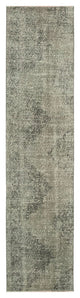 Rug N Carpet - Handwoven Turkish 2' 4" x 9' 7" Over-dyed Floor Runner Rug