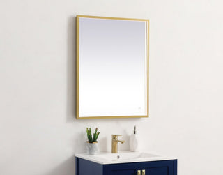 Modern Brass Led Mirror
