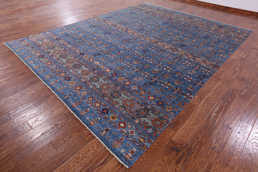 9' 11" X 12' 11" Handmade Tribal Persian Gabbeh Rug Q10745