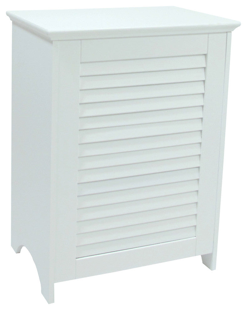 Contemporary Country Louvered Hamper