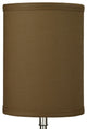 Fenchel Shades 6"x6"x8" Bulb Clip Attachment Drum Lamp Shade, Linen Bison