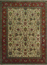 Semi Antique Martin Ivory/Red Rug, 9'7x13'0