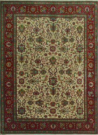 Semi Antique Martin Ivory/Red Rug, 9'7x13'0