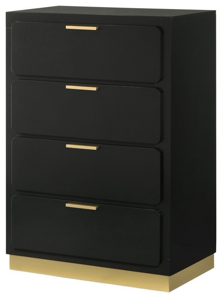 Caraway 4-drawer Bedroom Chest Black