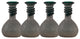 Springdale 5" Lezzia 4-Piece Hand Blown Art Glass Mini Vase Set