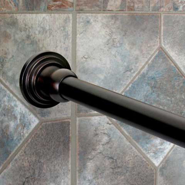 Solid Brass, 1" Shower Curtain Rod and Mounting Brackets, Oil Rubbed Bronze, 72"
