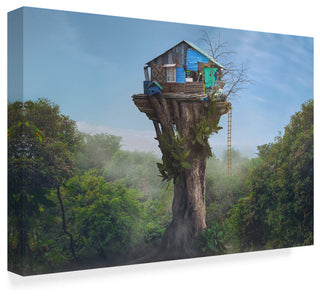 Sulaiman Almawash 'House In The Sky' Canvas Art, 32"x22"