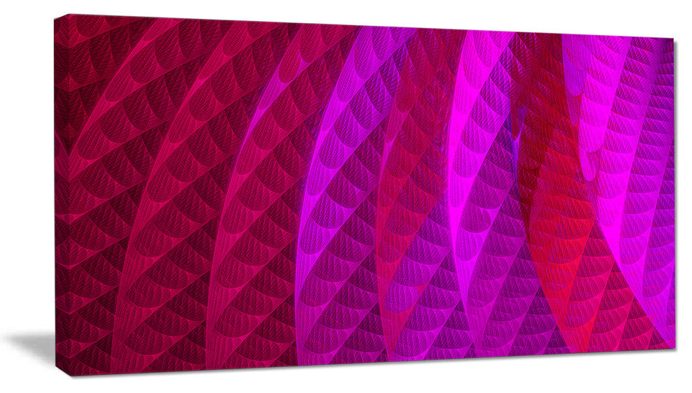 Layered Pink Psychedelic Design, Abstract Canvas Art Print, 40x20