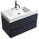 Bliss 36" Blue Wall Mount Modern Bathroom Vanity
