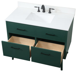 Home Living 42" Bathroom Vanity, Green With Backsplash