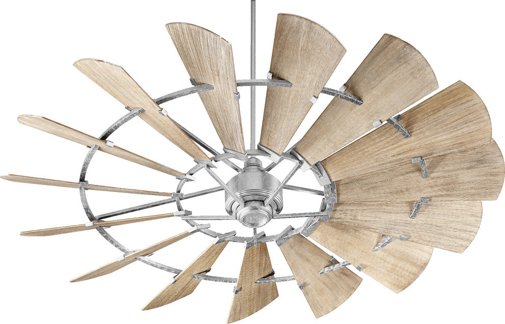Windmill Transitional Ceiling Fan, Galvanized
