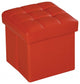 Ottoman With Storage, Youth, Red PU MDF, PU Red PU