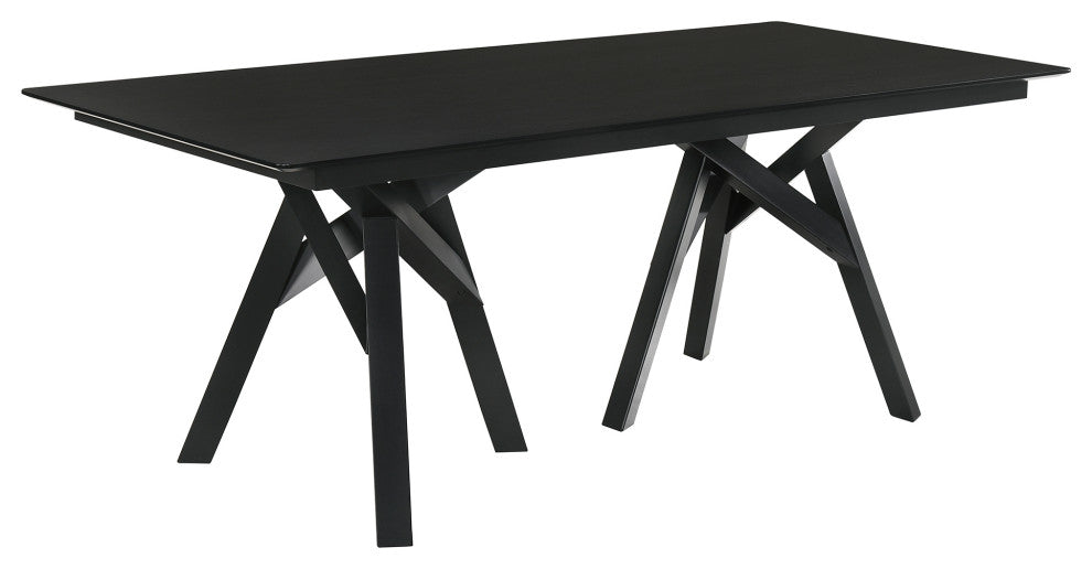 Cortina Lima 5-Piece Black Dining Set
