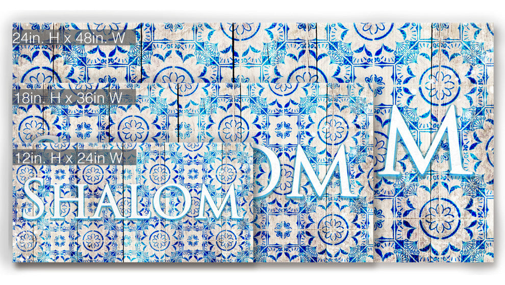 Ready2HangArt Inspirational 'Shalom III' Wrapped Canvas Wall Art