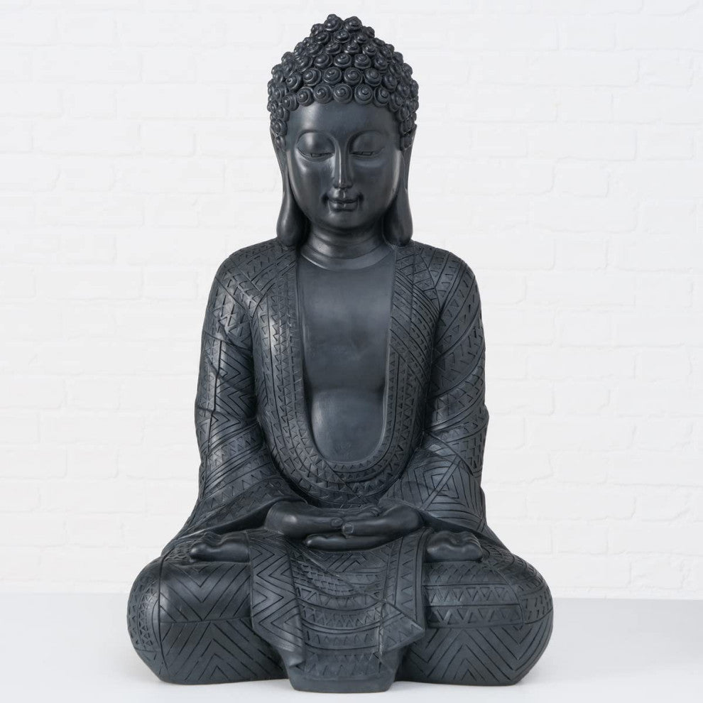 Temple Buddha Seated in Lotus Pose, 26.75 Inches