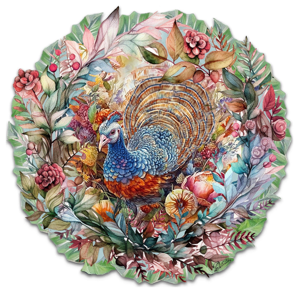 Thanksgiving Turkey Wreath Holiday Door Decor