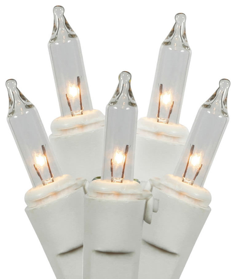 Vickerman W5W0551 50 Clear Dura-Lit Light On Wire, 23' Christmas Light Strand
