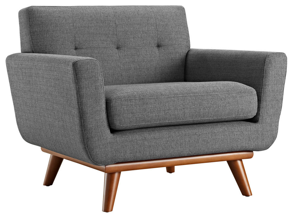 Engage Upholstered Armchair, Gray