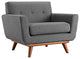 Engage Upholstered Armchair, Gray