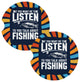 Want Me to Listen Talk About Fishing Coasters for Car Cup Holders Set of 2