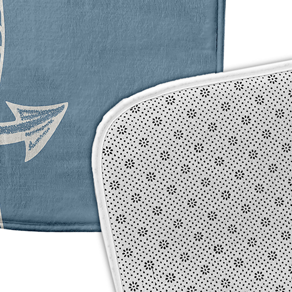 34" x 21" Anchored Bathmat, Dusty Smoke