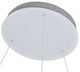39" Tania LED Circular Chandelier, Adjustable Suspension Fixture, Silver