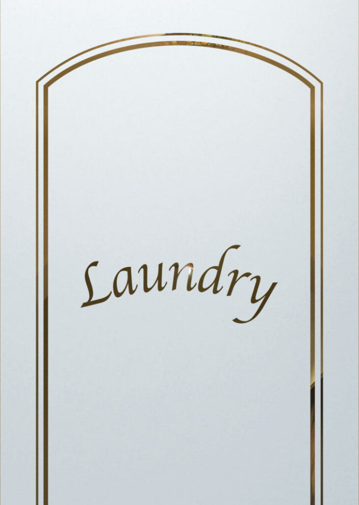 Laundry Door - Classic Arched - Primed - 32" x 80" - Knob on Right - Pull Open