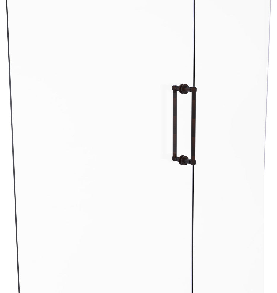 Contemporary 12" Back to Back Shower Door Pull, Venetian Bronze