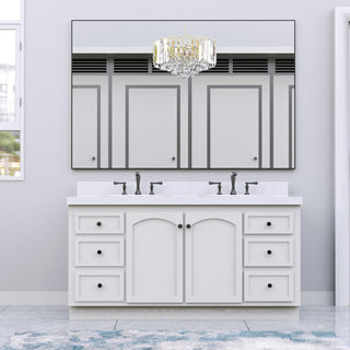 60" x 36" Rectangular Framed Wall Mount Bathroom Vanity Mirror