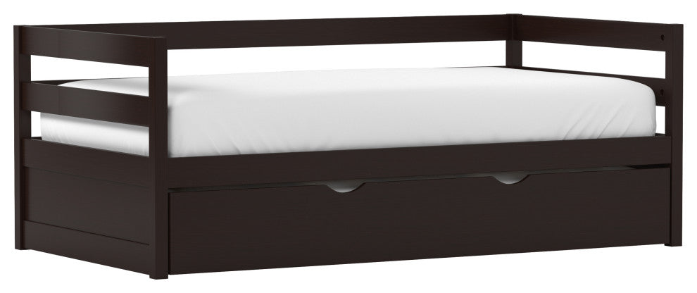 Hillsdale Kids and Teen Caspian Twin Daybed With Trundle, Chocolate