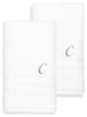 Denzi Hand Towels With Monogrammed Letter, Set of 2, C