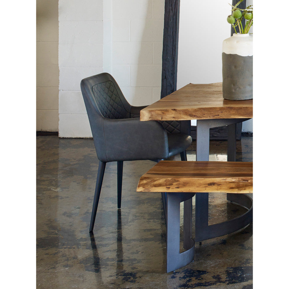 Cantata Dining Chair Mayon Black Vegan Leather, Set of 2