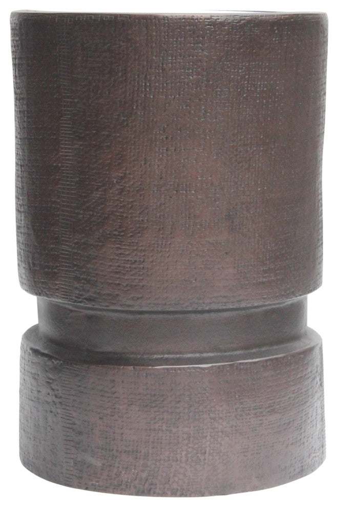 Industrial Column Accent Table Dark Bronze - Brown