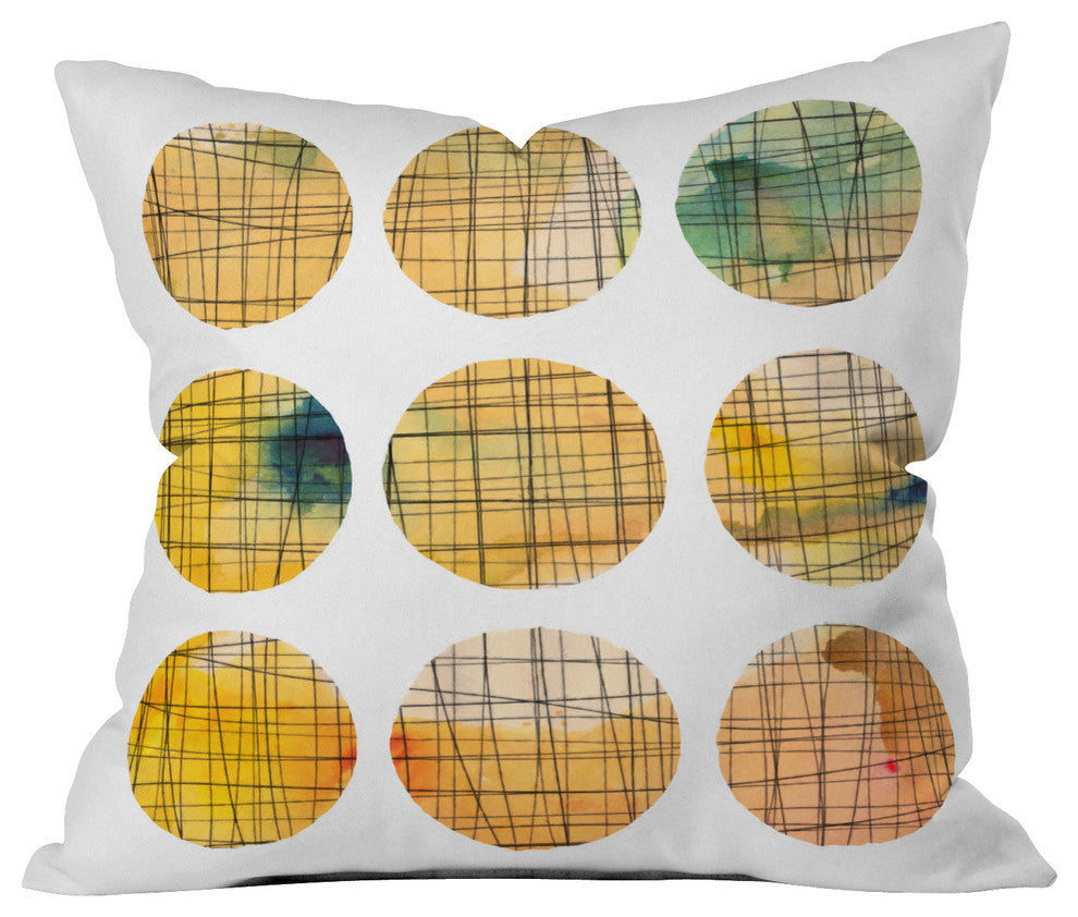 Susanne Kasielke Squared Circle Outdoor Throw Pillow, 16x16x4