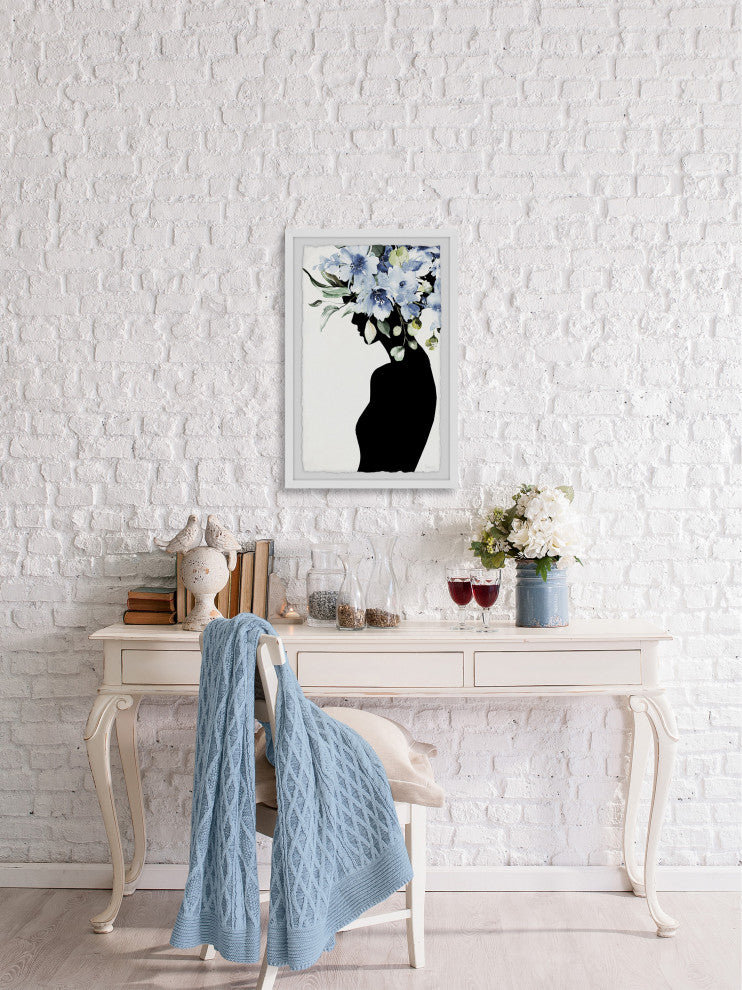 "Blooming Blues" Framed Painting Print, 24"x36"