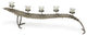 Leaf Votive Holder 34"Lx9.5"H Iron/Glass