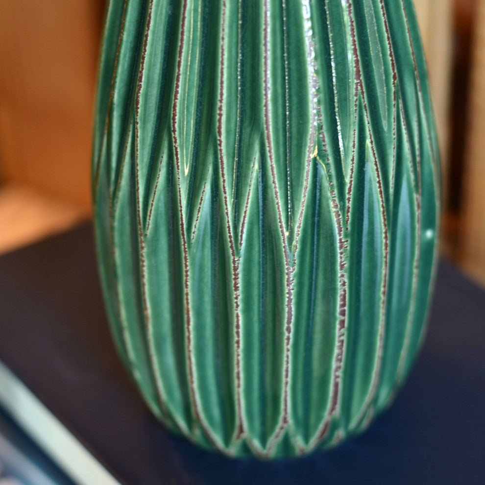 Geometric Green Vases